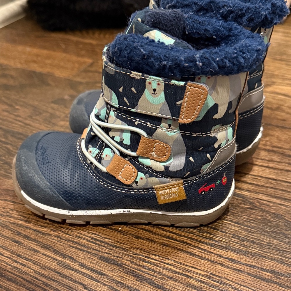 See Kai Run Navy Polar Bear Kids Boots